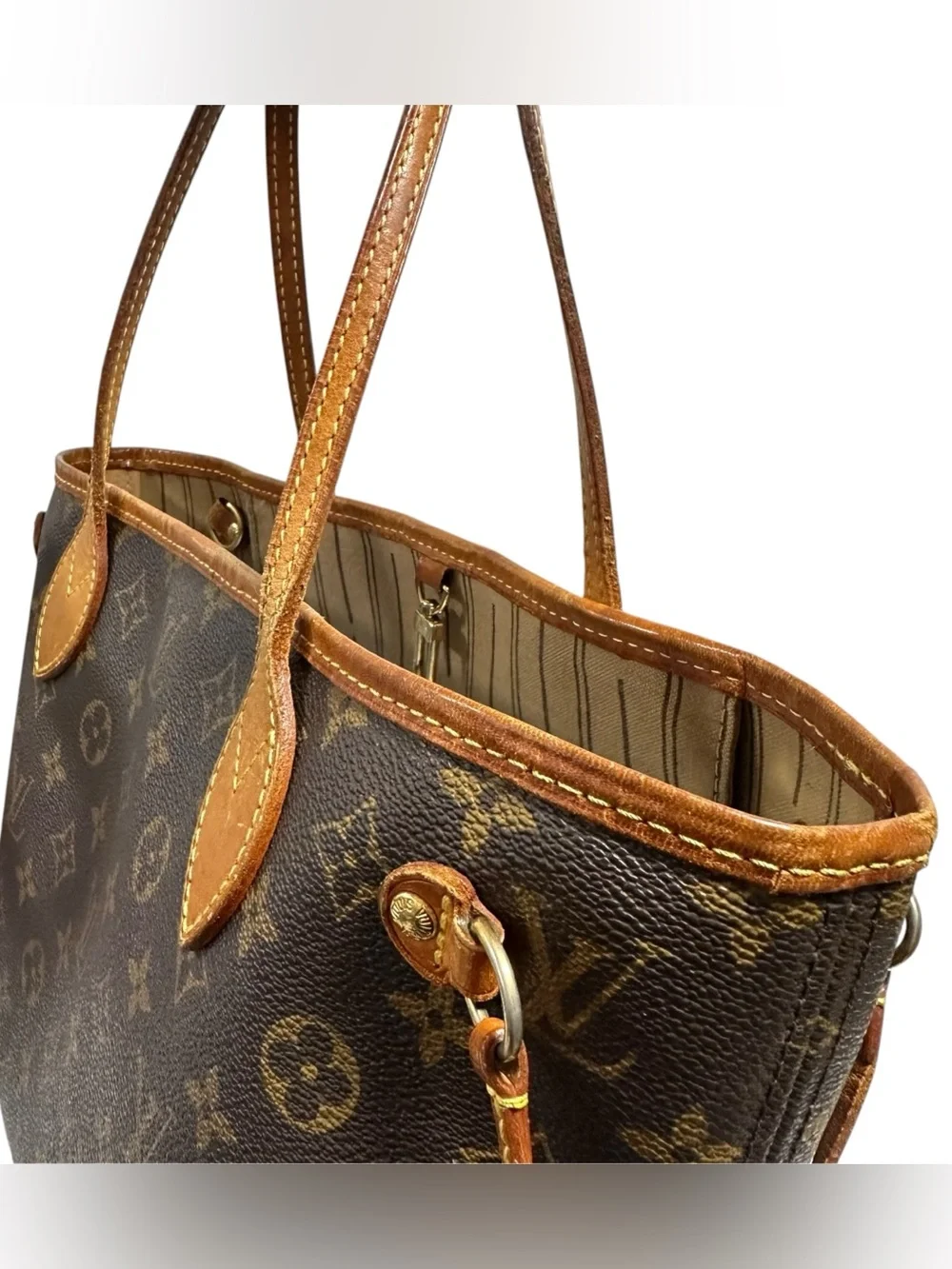 Louis Vuitton Monogram & Vachetta Neverfull PM Tote Bag